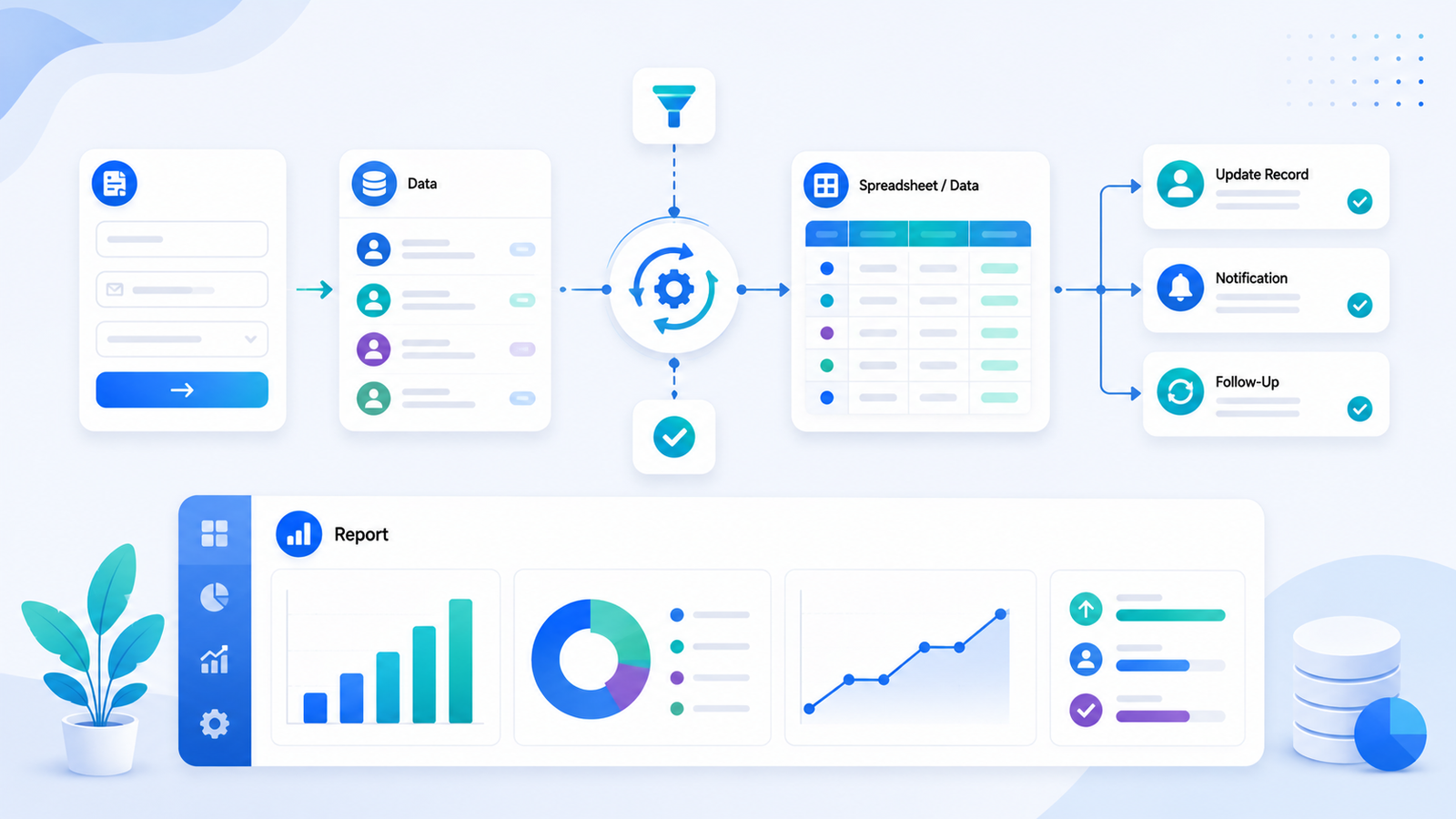 Google Sheets and reporting automation demo for clean records and business tracking